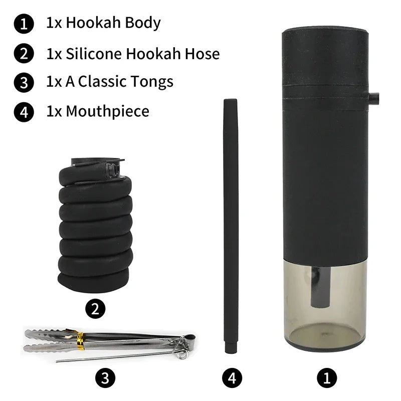 Arabic Portable Cup Hookah Car Shisha Set Indoor Outdoor with Protective Cover Small Narguile Chicha Soft Touch Hookah Gift New