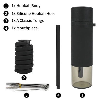 Arabic Portable Cup Hookah Car Shisha Set Indoor Outdoor with Protective Cover Small Narguile Chicha Soft Touch Hookah Gift New
