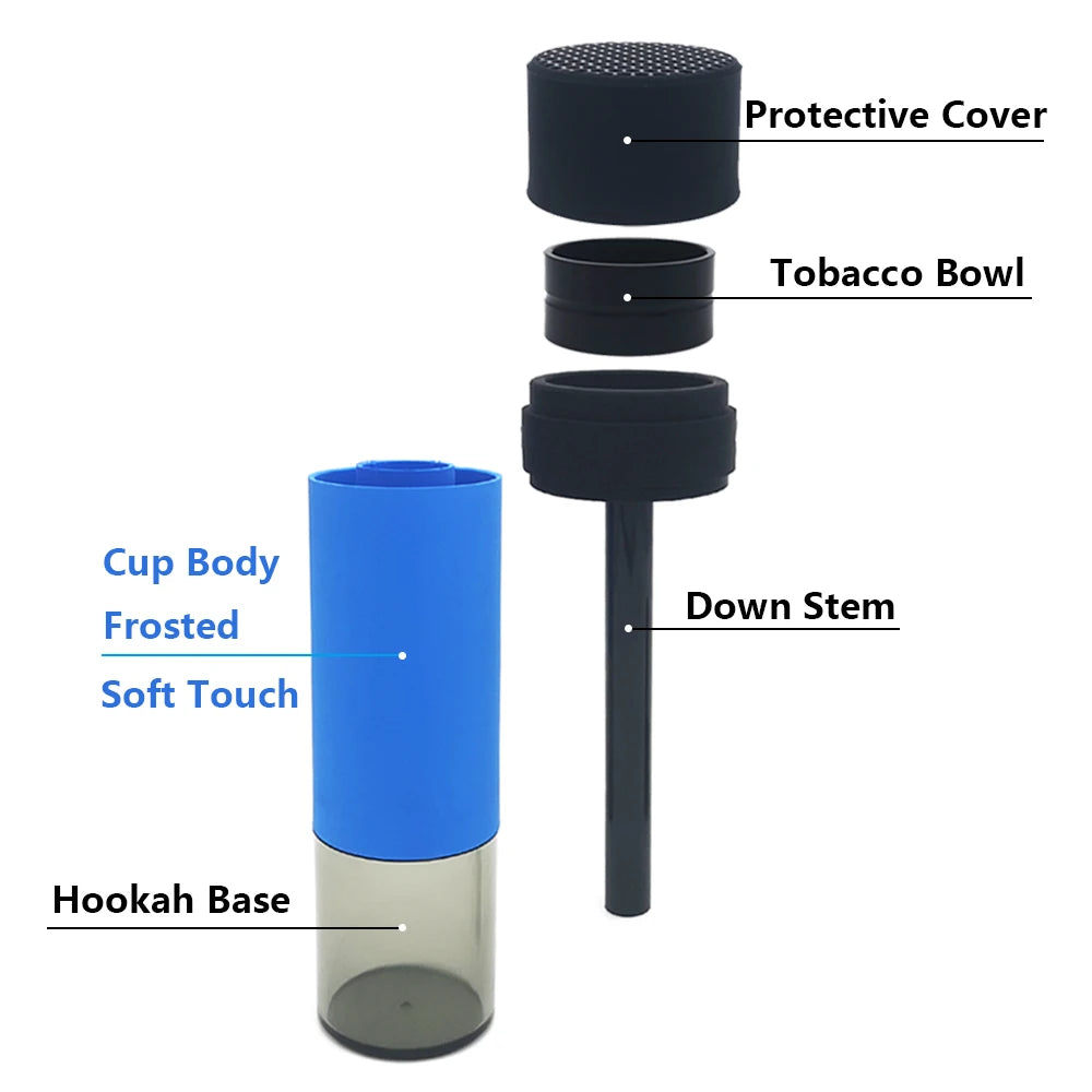 Arabic Portable Cup Hookah Car Shisha Set Indoor Outdoor with Protective Cover Small Narguile Chicha Soft Touch Hookah Gift New